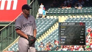 BOS@LAA: Lackey strikes out nine over seven innings