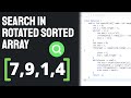 Leetcode 33: Search in Rotated Sorted Array | Java Solution