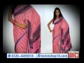 homeshop18.com elegant printed saree combo in pink navy blue by aanya