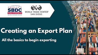 Creating an Export Plan