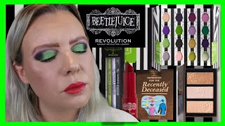 BEETLEJUICE X MAKEUP REVOLUTION Collection Review \u0026 Swatches | Clare Walch