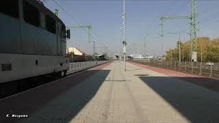 ドナウ川沿いのハンガリー国鉄MÁV H-START 433 278 (North-bound) along Danube River, Budafok Oct/2019 Hungary