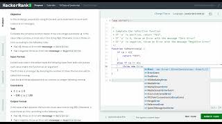Hackerrank 10 Days of Javascript - Day 3: Throw