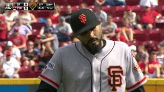 SF@CIN: Romo fans Frazier to escape a tough spot