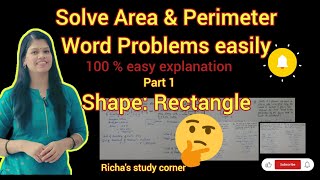 Easy method to solve easily area \u0026 perimeter word problems / Area \u0026 Perimeter/ Word problems /Maths