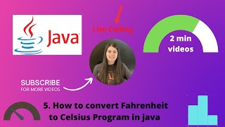 Java Tutorial | 5. Convert Temperature Fahrenheit to Celsius with java code