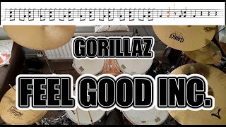 Gorillaz - Feel Good Inc. - Drum Cover With SHEET MUSIC