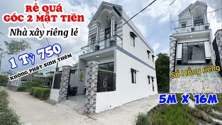 Rẻ Quá căn góc 2 mặt tiền Đường thông Hiếm Gập👉đúng 1 tỷ750tr Sổ Hồng Riêng💯Nhà Bình Chánh Giá RẺ