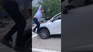 Angry Man DESTROYS Womans Side Mirror😳 #shortvideo #shorts