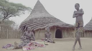 Larim tribe people in a village, Boya Mountains, Imatong, South Sudan