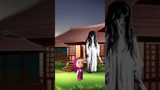 Masha chased by ghost😭#shorts #shortvideo #animation #masha