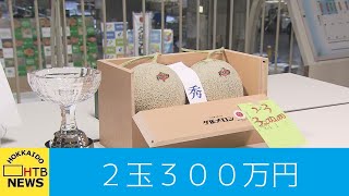 夕張メロン初競り　2玉300万円で地元の会社が落札　「カットして無料で食べていただく…」