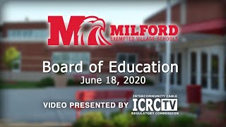 Milford Board of Education - June 18, 2020