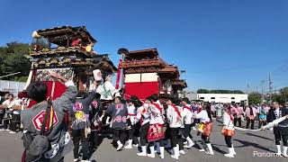 武豊ふれあい山車まつり　セブンイレブン　知里付車　曳き込み