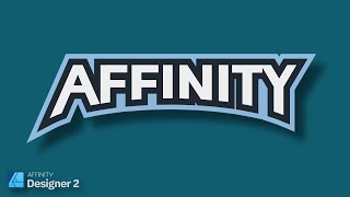 How to design half curved text effect [Affinity Designer]