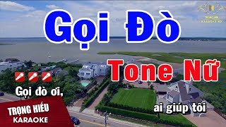 Karaoke Gọi Đò Tone Nữ Nhạc Sống | Trọng Hiếu