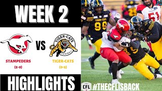 Calgary Stampeders vs Hamilton Tiger-Cats | 2022 CFL Week 2 | Highlights