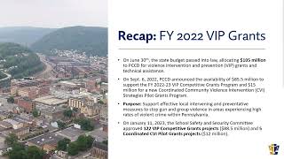 2022 VIP Grant Program: Orientation Webinar for Approved Applicants