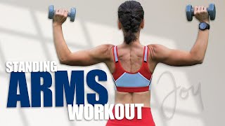 20 Minutes Standing ARM Workout | No push-ups | Upper body | With Dumbbells