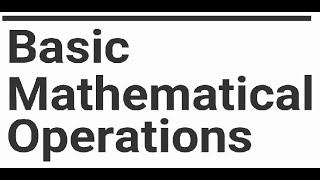 Basic Mathematical Operations in BlueJ || Java Program