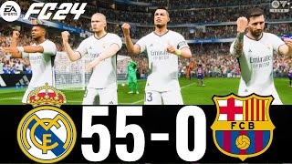 EA SPORTS FC 24 - MESSI RONALDO NEYMAR MBAPPE & HAALAND ! REAL MADRID 55-0 FC BARCELONA !EL CLASICO!