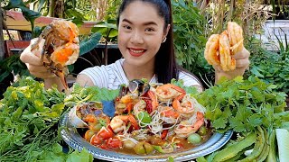 กินตำซั่วปูไข่ดองกุ้งสะดุ้ง กัดมะระขี้นกขมๆ ซดน้ำนัวดังโกก สะใจคักขนาดจ้า