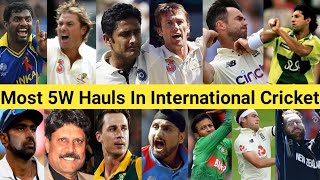 Most Five Wickets Hauls In International Cricket 🏏 Top 25 Bowler 😱 #shorts #anilkumble #cricket