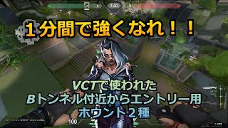 【Valorant】ほぼ1分で手札を増やせ!!VCTで使われたBメイン側からエントリー用ホウント２種【フェイド】【フラクチャー】