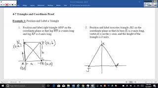 4 7 Triangles and Coordinate Proofs