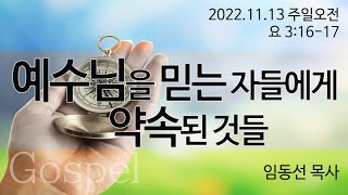 예수님을 믿는 자들에게 약속된 것들: 임동선 목사[마라나타침례교회] / 22.11.13 오전