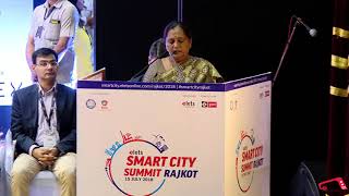 Smt Binaben J Acharya, Hon’ble Mayor, Rajkot Municipal Corporation at Smart City Summit, Rajkot