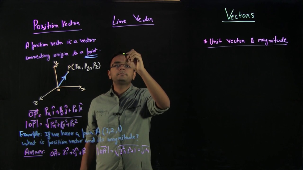 Video 1: Introduction To Vectors - Position, Line, Free And Unit ...