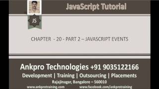 JavaScript for beginners - Chapter 20 - JavaScript Events Part 2