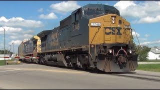 CSX C40-8W's run down the grade into Wapak