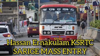 HASSAN ERNAKULAM SUVARNA KARNATAKA SARIGE Mass Entry at KSRTC Ernakulam Depot.HD