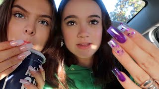 My Friend Brighton Gets Acrylic Nails for the First Time ... FionaFrills Vlog