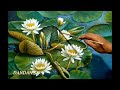 CARA MELUKIS - MENGGAMBAR BUNGA TERATAI  / HOW TO DRAW WATER LILY / LOTUS, Tutorial (part 7)