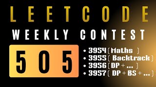 LeetCode Weekly Contest 505 Solutions | Alien's Trick (WQS) & Monotonic Queue DP | Detailed |
