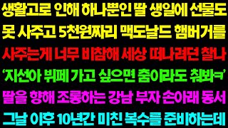 (실화사연) 가난한 내가 하나뿐인 딸에게 선물도 못 사주고 강남 부자 동서가 '지선아 춤이라도 춰봐 뷔페 사줄께' 하며 우리 딸을 조롱하는데 / 사이다 사연,  감동사연, 톡톡사연