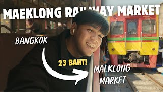 Bangkok to Maeklong Railway Market for Only 23 Baht! DIY Solo Day Trip | VLOG 002-2025