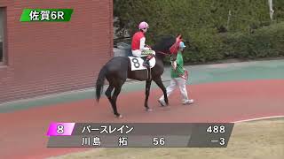 佐賀6レース ウマ娘×佐賀競馬コラボようこそウマ娘　ファルコ＆カレン記念Ｃ１－１２組本馬場入場