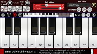 Happy Birthday Song using Real Piano Apps