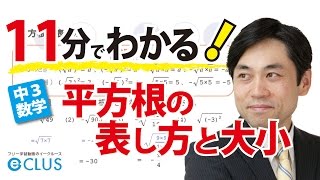 平方根の表し方と大小　中3数学　平方根2