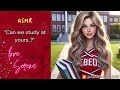 ASMR | Popular Cheerleader Girl Invites Herself to Your House to Study (F4M) (Kissing) (Wholesome)