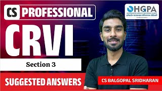 CRVI I PART 3 I CS PROFESSIONAL I DEC 2024 I Suggested Answers