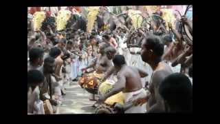 Indian Instrumental - Panchavadyam - At Puthur Kavu, Palakkad