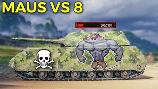 Maus did The Impossible in 1 vs 8! | World of Tanks Maus Gameplay