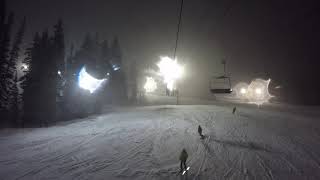 Nightskiing at Brighton with LED Helmet Lights - GoPro uncut #4