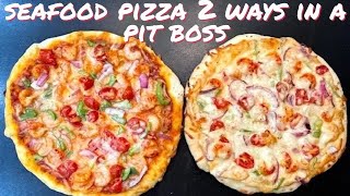 Seafood Pizza in a Pit Boss Smoker