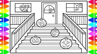 HAPPY HALLOWEEN 🎃🖤How to Draw Pumpkins for Kids 🎃🖤🧡Pumpkin Drawing and Coloring Pages for Kids